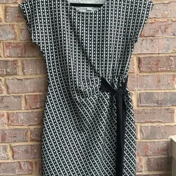 Saturday Sunday by Anthropologie Isabel Bow Tie Dress Size Small S Black - Picture 3 of 9